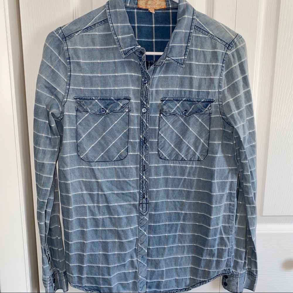 Chambray Plaid Shirt